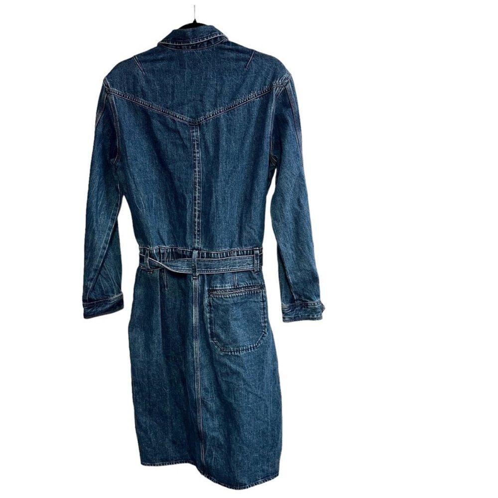 Rag & Bone Denim Shirtdress Blue Jeans Midi Dress, NWT, Size L - Picture 9 of 12